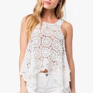 NWT O'Neill Mary Jane Crochet Swing Tank Top size Small